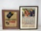 Two Framed Mid Century Advertisements