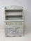 Diminutive White Painted Doll Size Hutch