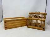 Small Wood Crate and Bird Cage