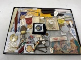 Pins, Bottle Openers, Straight Razor, Other Miniatures