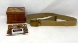 Vintage Boy Scouts of America Belt/Buckle, Oriental Box