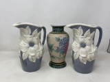 Floral Ewers & Vase