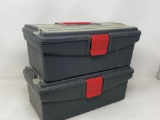 Two Plastic Tool Boxes