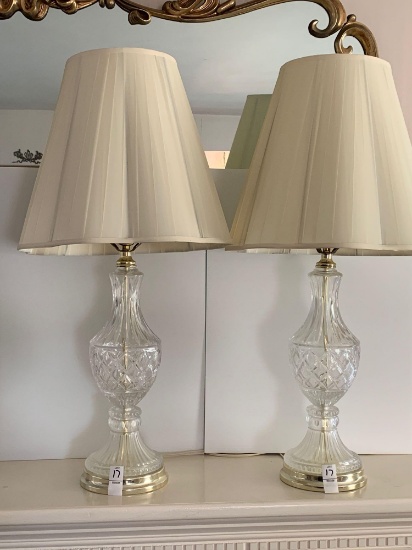 Two Glass Table Lamps