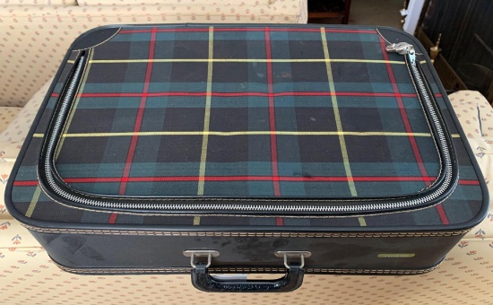 Plaid ZipTop Suitcase