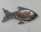 Silver and Abalone Fish Brooch