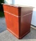 Mahogany Leather Top Stand Up Desk