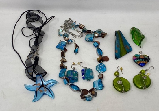 Art Glass Jewelry Grouping