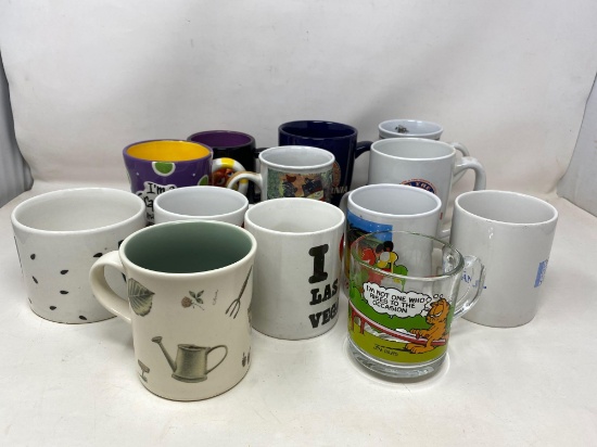 Grouping of 13 Coffee Mugs