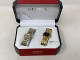 Two Geneva Wrist Watches in Fitted Case