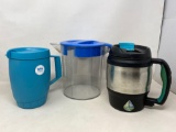 2 Travel Mugs and Small Pitcher
