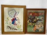 Two Pieces of Framed Children's Art