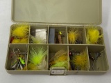 Vintage Fishing Lures, Flies, Tackle Box