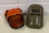 Welder's Mask and Stihl Helmet with Hearing Protection