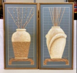 Pair of Framed Vase Prints