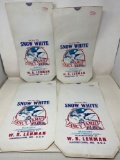 Four Snow White Flour Bags