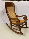 Cane Seat and Back Arm Rocker