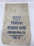 Federal Reserve Bank, Philadelphia No. 5 Cloth Bag