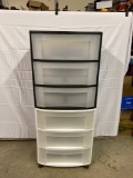 Stacked Plastic Drawers