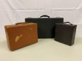Three Antique Vintage Suitcases