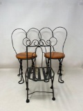 Doll Furniture- Ice Cream Parlor Set and Wire Chair