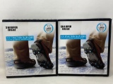 Two Pairs of Sharper Image Ice Traction Slip-Ons