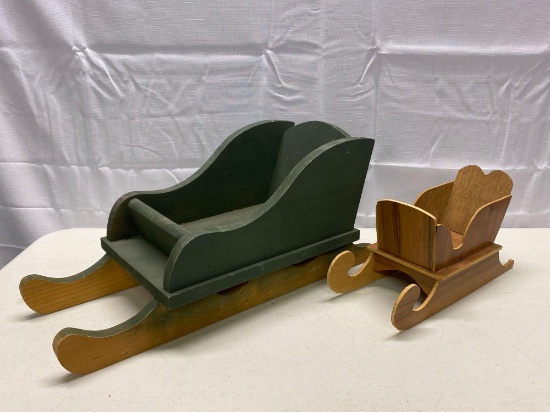 Two Wooden Sleighs