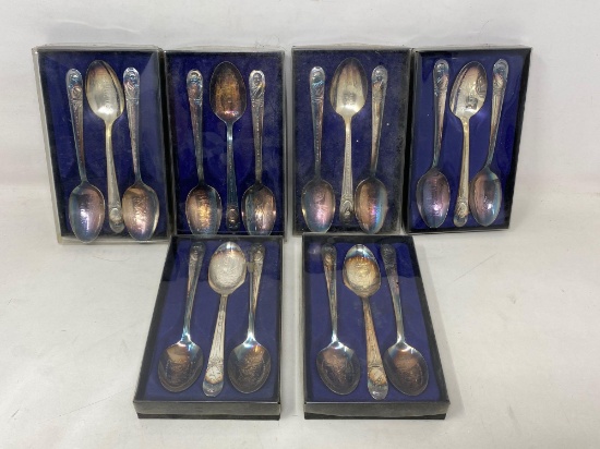 Six Sets of Souvenir Spoons