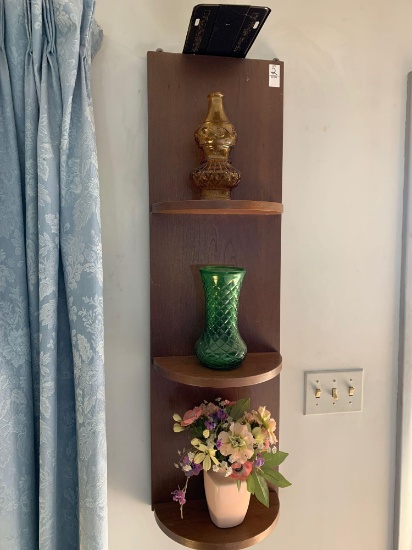 Pair of Wall Hanging Shelves and Contents