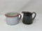 Enamel Cup and Creamer