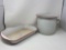Agate Bucket and Rectangular Pan