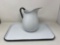 Agateware Pitcher and Tray