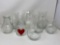 Glass Vases, Rose Bowls, Canister & Pitcher