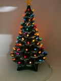 Vintage Ceramic Lighted Christmas Tree