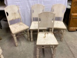 4 Antique Painted Side Chairs