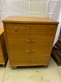 Mid Century 1950's 2-Over 3-Drawer Dresser