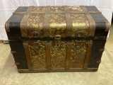Decorated Antique Steamer Trunk