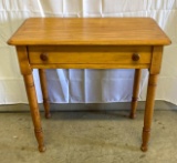 Antique Soft Wood Single Drawer Side Table
