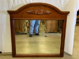 Arch Top Mirror with Foliate Applique