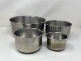4 Stainless Steel Mixing Bowls