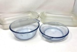 2 Glass Baking Dishes and 2 Glass Bowls