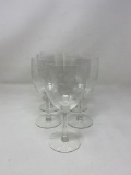 7 Clear Stemmed Goblets