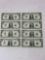 Two uncut sheets of 2003 US $1 Bills