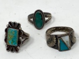 Three Turquoise Rings
