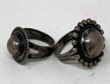 2 Bead Ball Dome Rings, southwest/Native American style