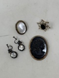 Costume Jewelry Pins and Earrings