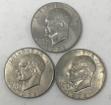 Three 1978 Eisenhower Dollar Coins