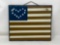 Paint Decorated Slate Plaque; US Flag Type