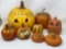 Grouping of Decorative Ceramic Jack-O-Lanterns