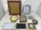 9 Empty Picture Frames, Various Sizes